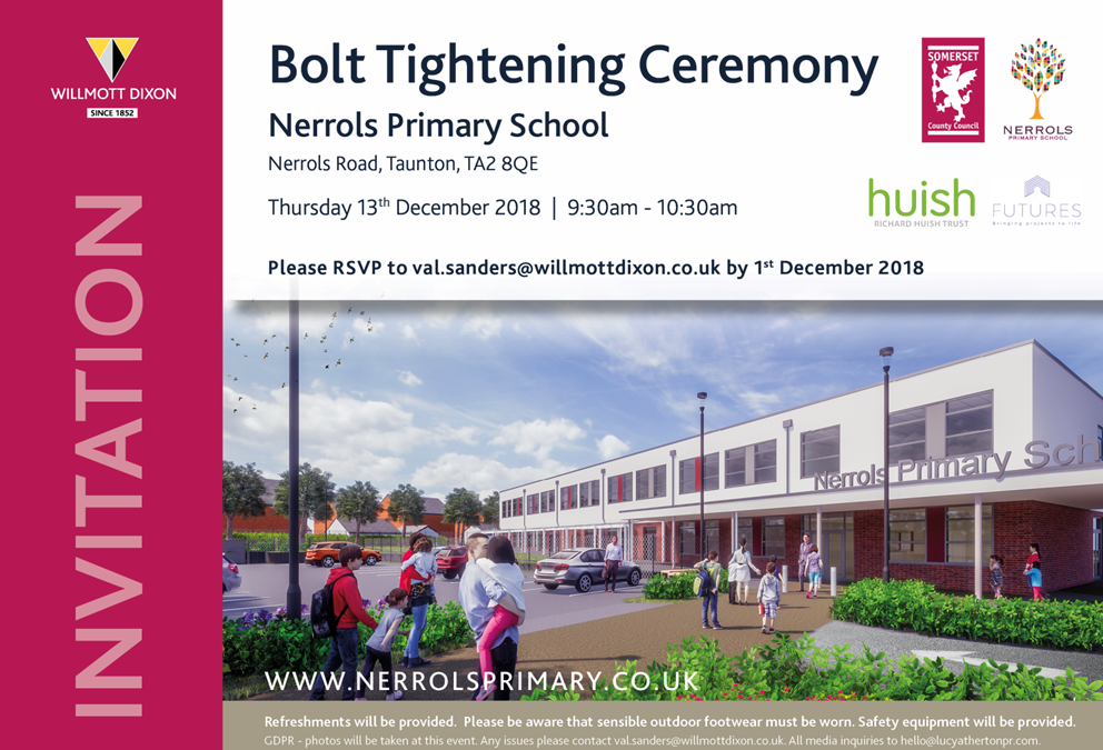 Flyer for bolt tightening ceremony